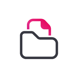 Icon grau und pink Datenpflege