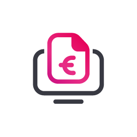 Icon grau und pink Verkauf digital